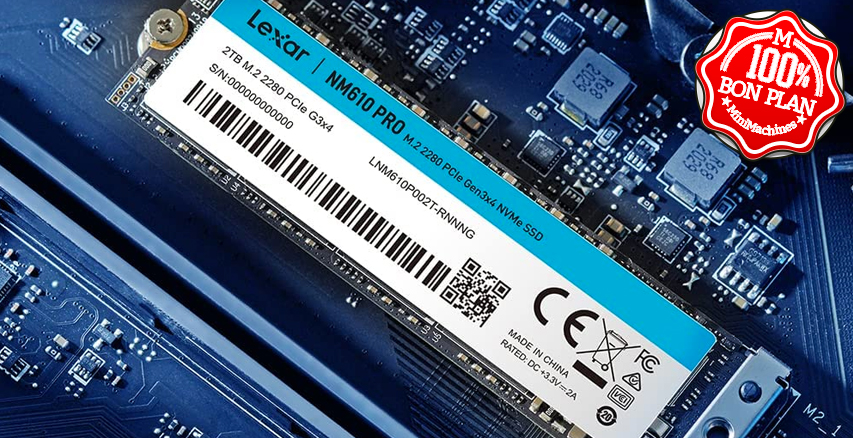 SSD 2To Lexar NM610Pro M.2 2280 NVMe PCIe Gen3x4