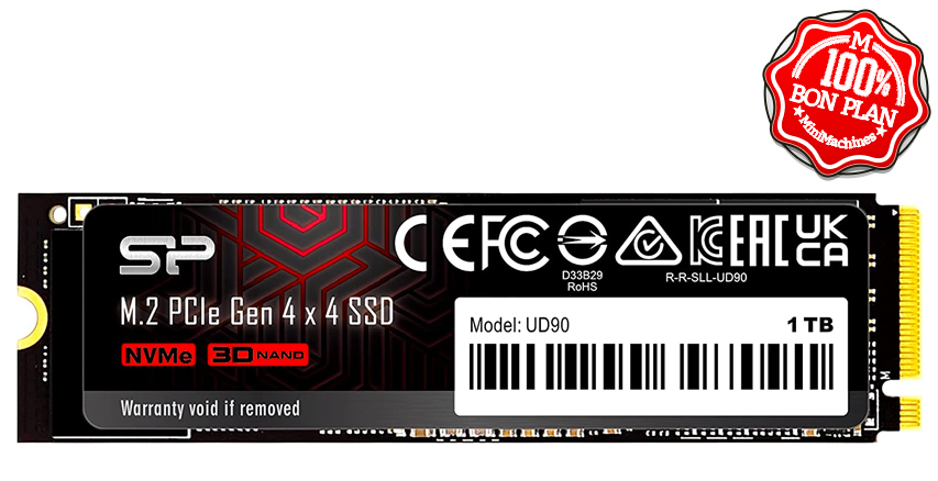 SSD Silicon Power 1 To NVMe PCIe 4.0 Gen4 M.2 2280