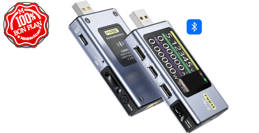 FNIRSI FNB58 : détecteur et analyseur voltage USB Bluetooth