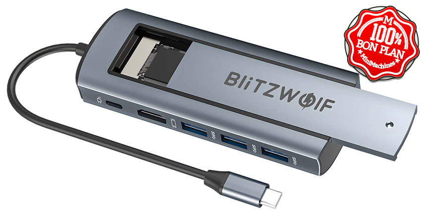 Dock BlitzWolf BW-Neo TH13 6 en 1 avec M.2 2280 SATA3